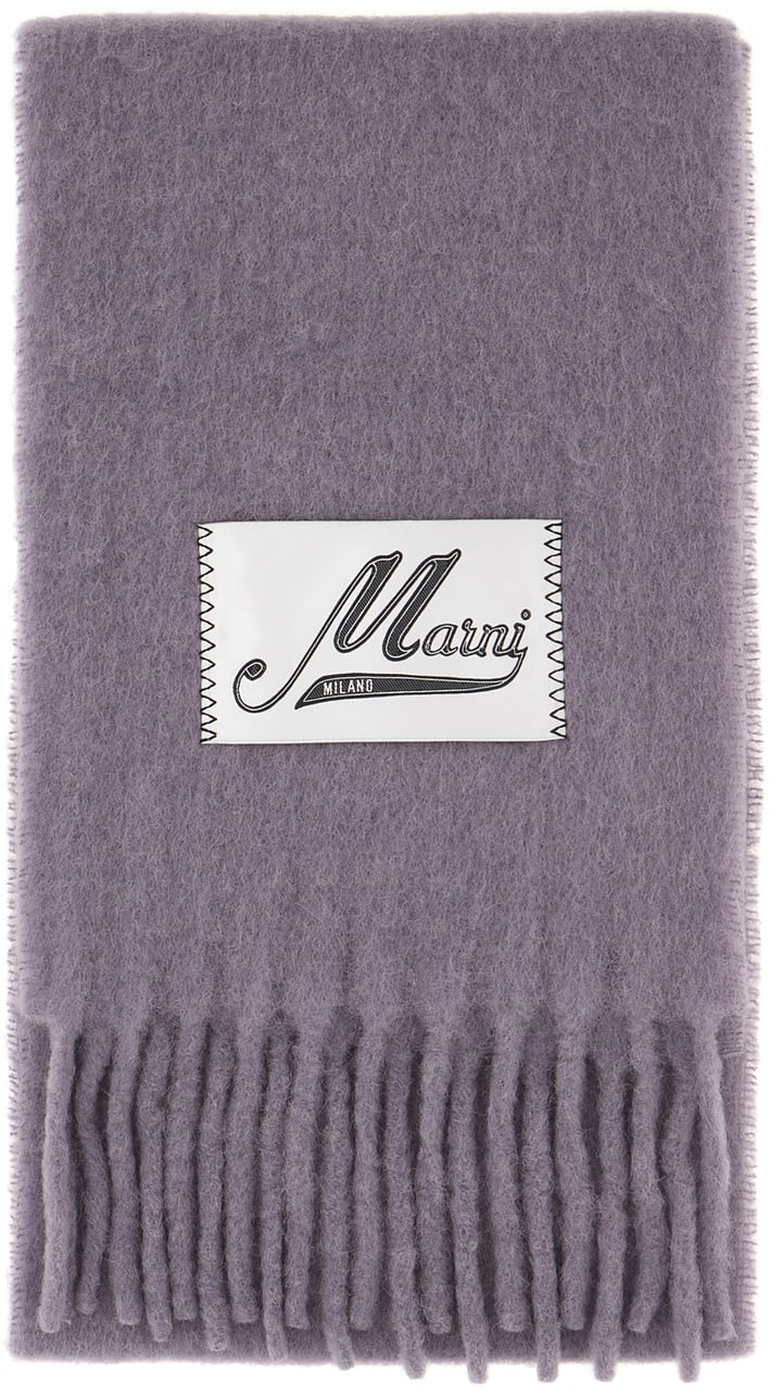 Marni Mauve alpaca blend scarf Paars