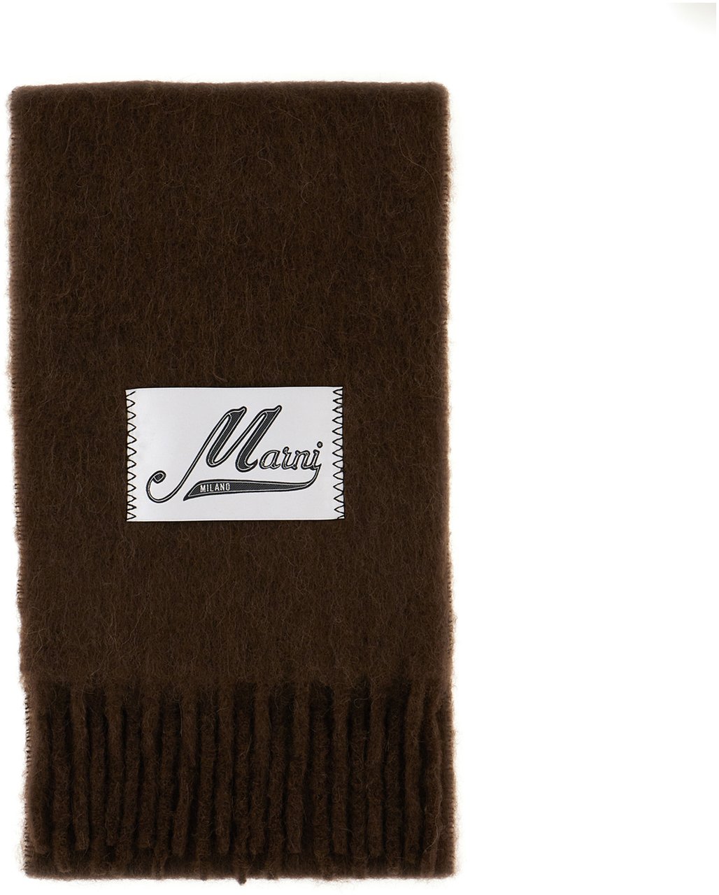 Marni Brown alpaca blend scarf Bruin