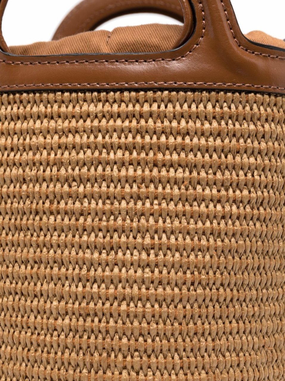 Marni Tropicalia Mini Bucket Bag Bruin