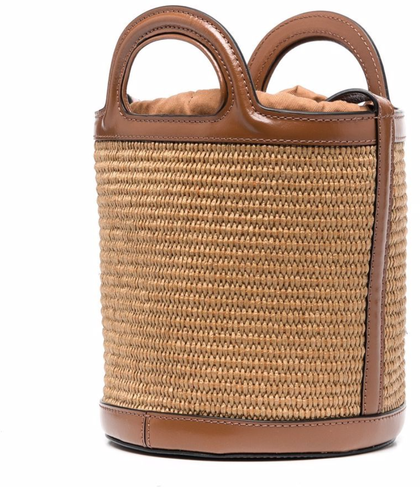 Marni Tropicalia Mini Bucket Bag Bruin