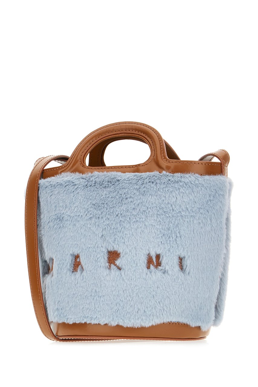 Marni Marni Powder blue eco fur handbag Blauw