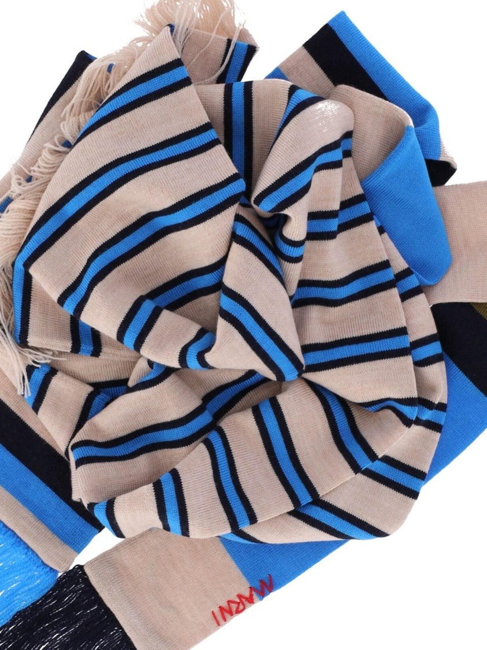 Marni Striped Wool Scarf – Multicolor Divers