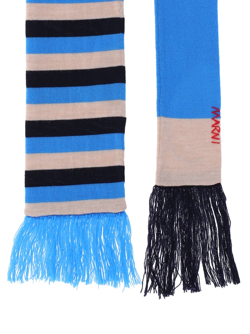 Marni Striped Wool Scarf – Multicolor Divers