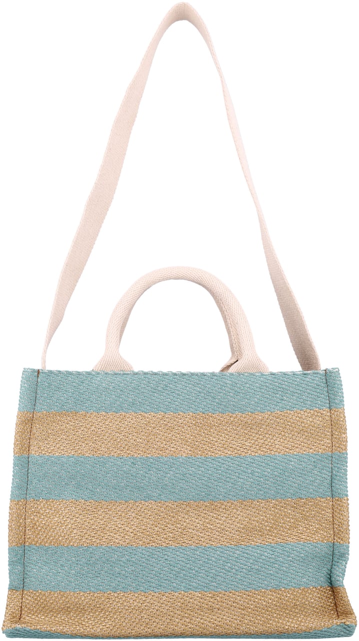 Marni Raffia-effect small tote bag Groen