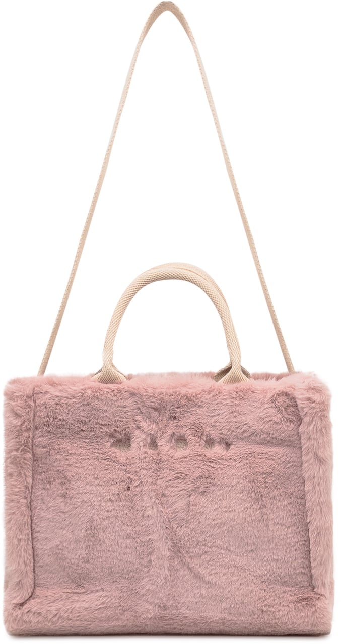 Marni Borsa Marni in eco pelliccia rosa Roze