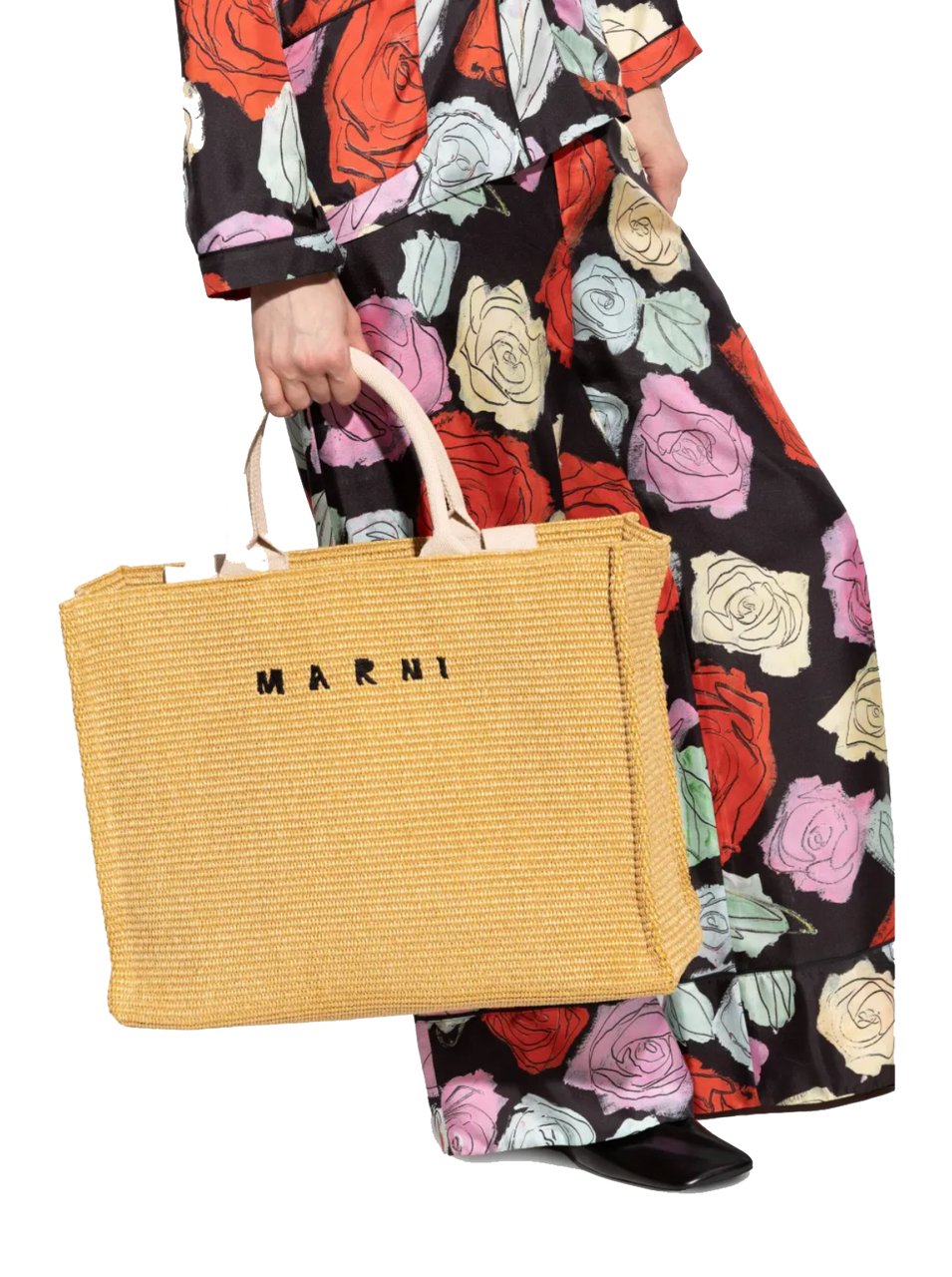Marni Large Basket Yellow Geel