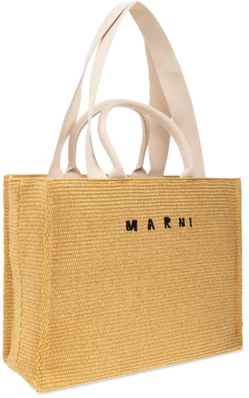 Marni Large Basket Yellow Geel