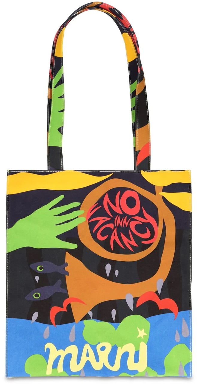 Marni X No Vacancy Inn Logo Tote Bag Divers