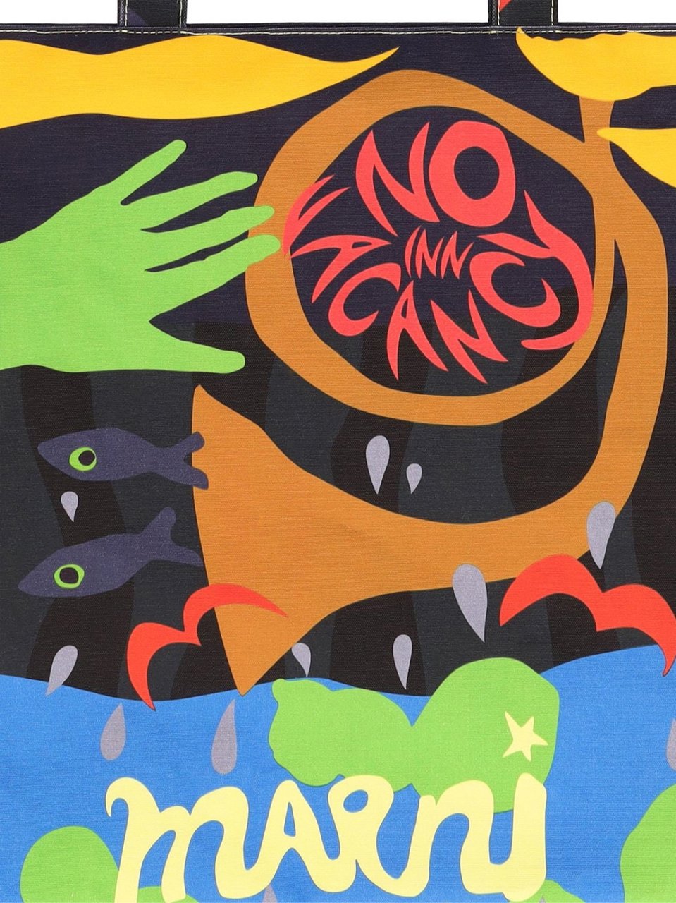 Marni X No Vacancy Inn Logo Tote Bag Divers