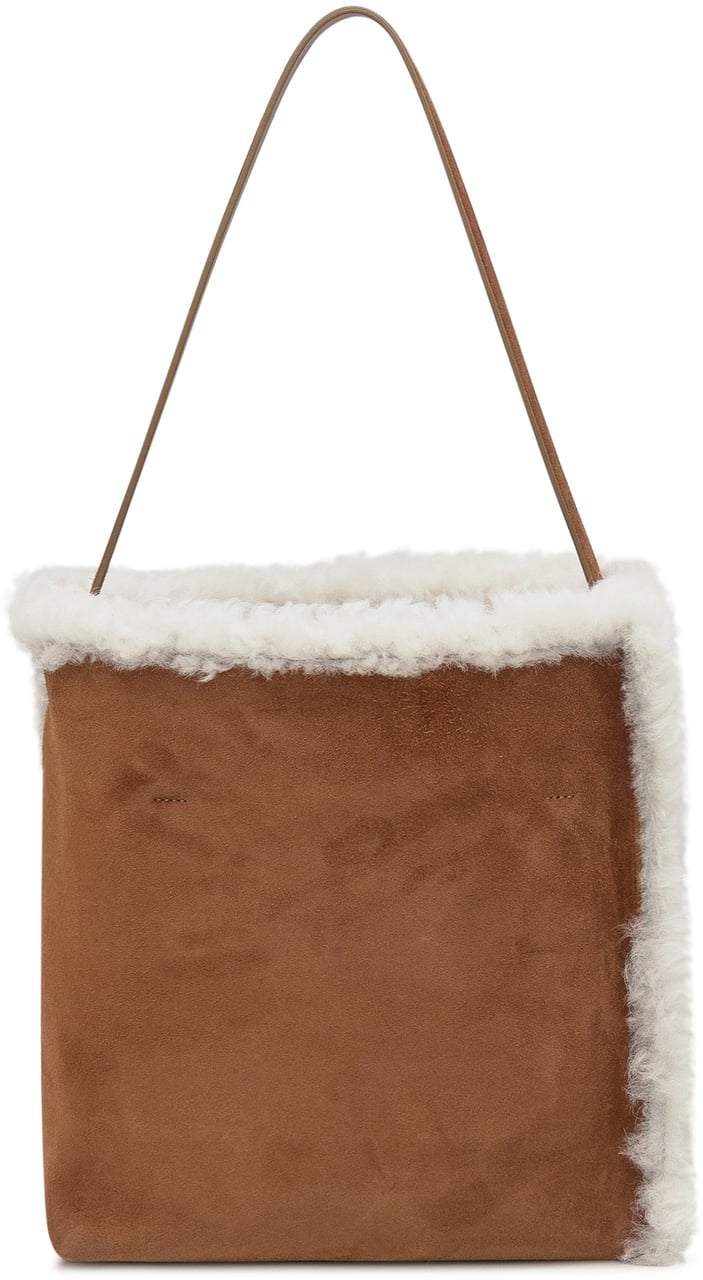 Marni Marni Borsa Tote in Pelle Scamosciata Marrone Bruin