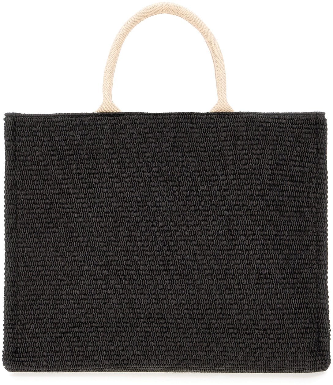 Marni Marni Black raffia large shopping bag Zwart