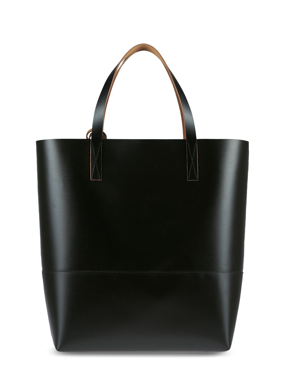 Marni Structured Tote Bag in Smooth Ovine Leather Zwart