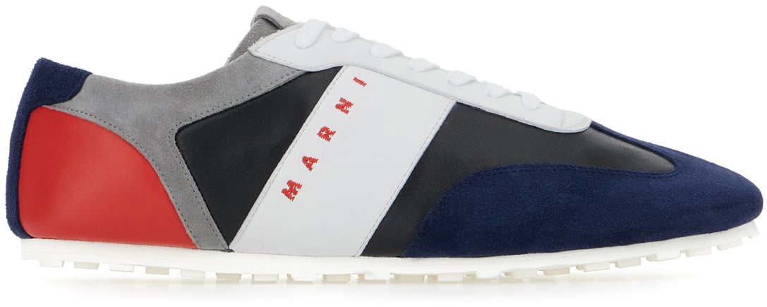 Marni Marni Multicolor suede and leather sneakers Divers