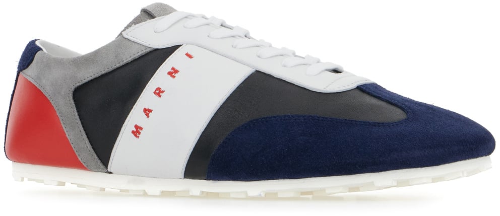 Marni Marni Multicolor suede and leather sneakers Divers