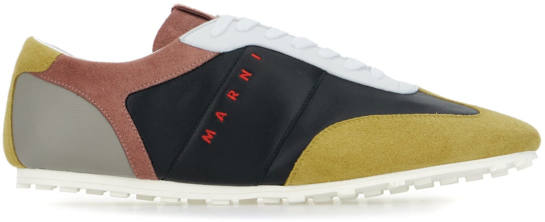Marni Marni Multicolor suede and leather sneakers Divers