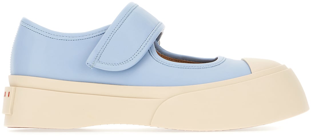 Marni Marni Powder blue nappa leather Mary Jane ballerinas Lichtblauw