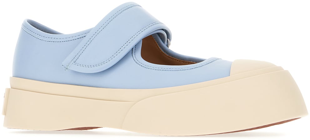 Marni Marni Powder blue nappa leather Mary Jane ballerinas Lichtblauw