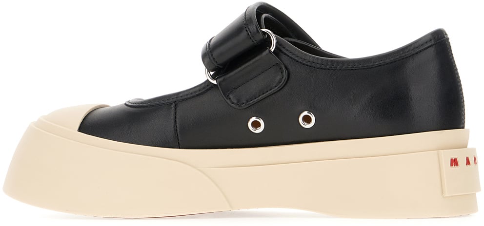 Marni Marni Black nappa leather Mary Jane ballerinas Zwart
