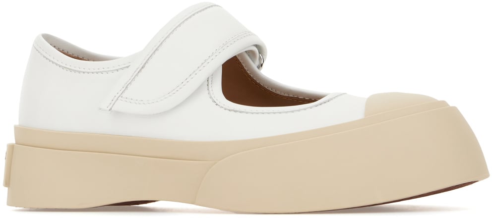 Marni Marni White nappa leather Mary Jane ballerinas Wit
