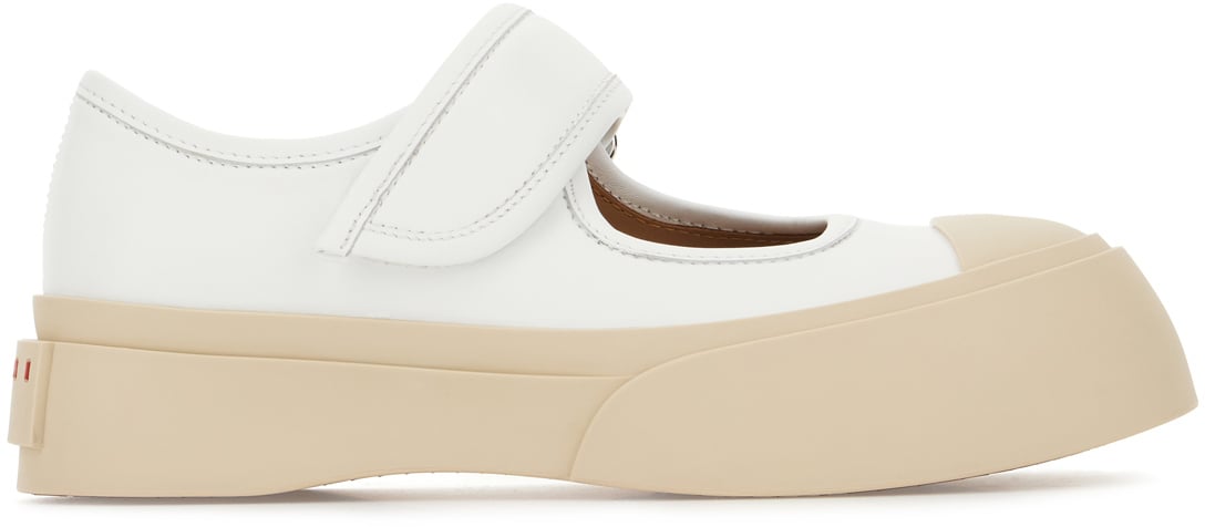 Marni Marni White nappa leather Mary Jane ballerinas Wit