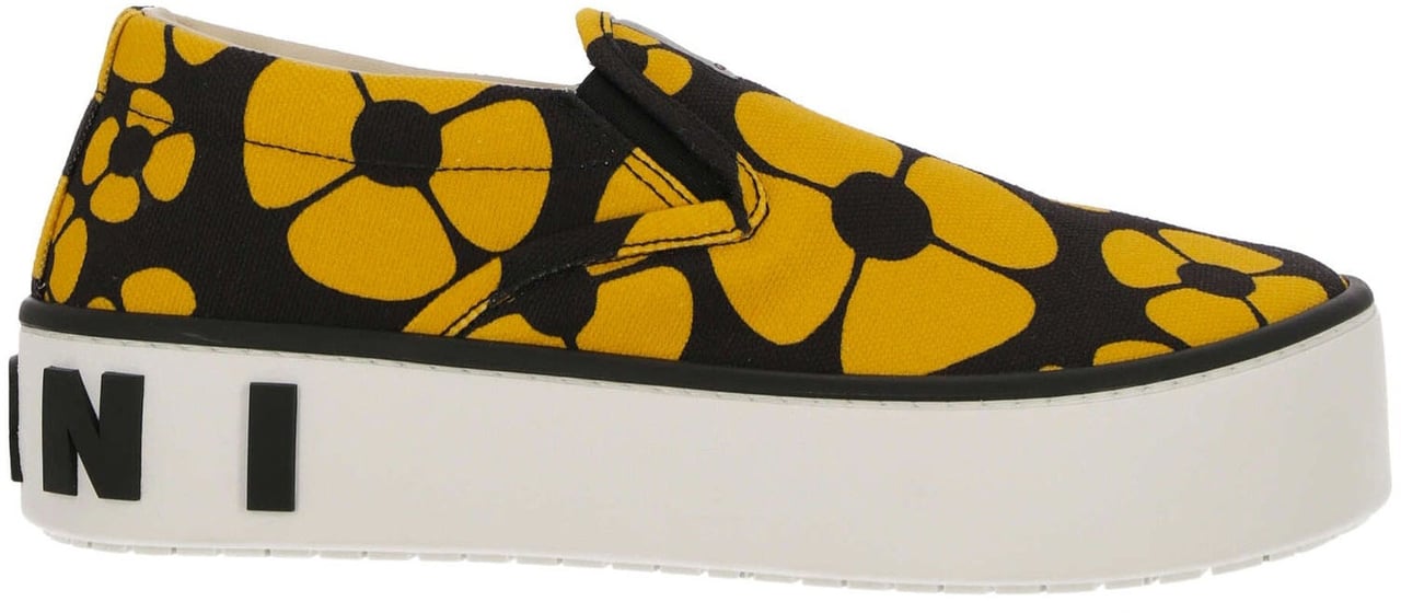 Marni Marni Printed Slip On Sneakers Zwart