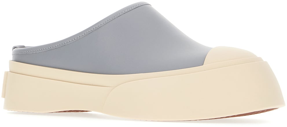 Marni Marni Grey leather slippers Grijs