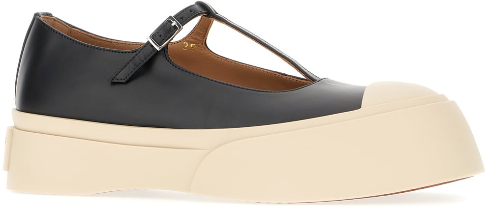 Marni Marni Black leather Mary ballerinas Zwart