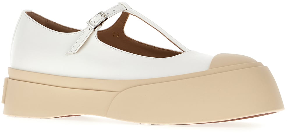 Marni Marni White leather Mary ballerinas Wit