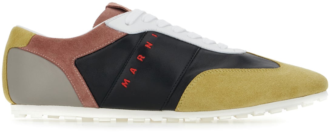 Marni Marni Multicolor suede and leather sneakers Divers