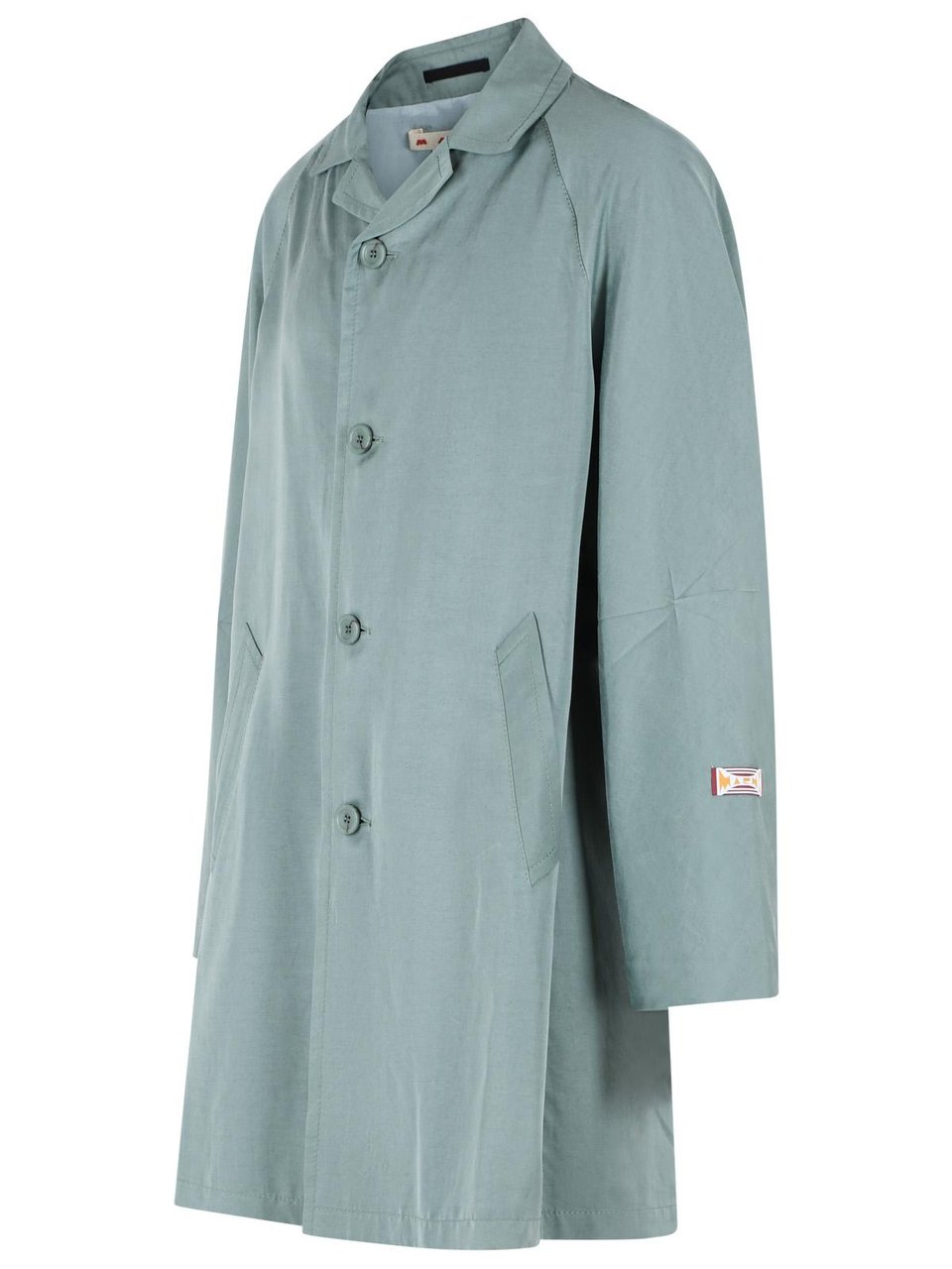 Marni Green 'Lyocell' Trench Coat Grijs