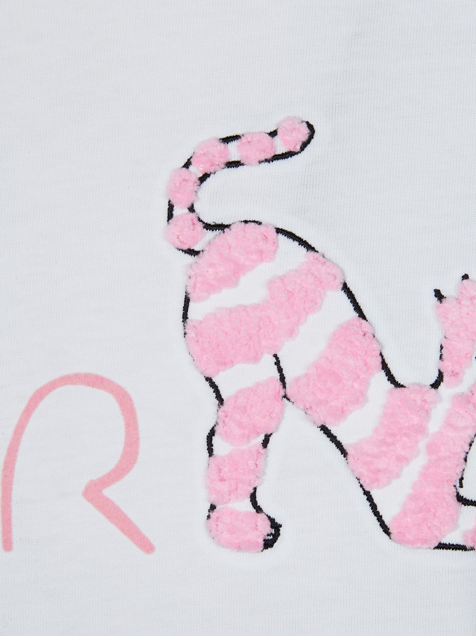 Marni White Round Neck Animal Motif T-Shirt Wit