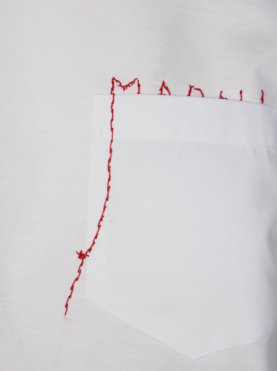 Marni Poplin Chest Pocket Boxy T-Shirt Wit