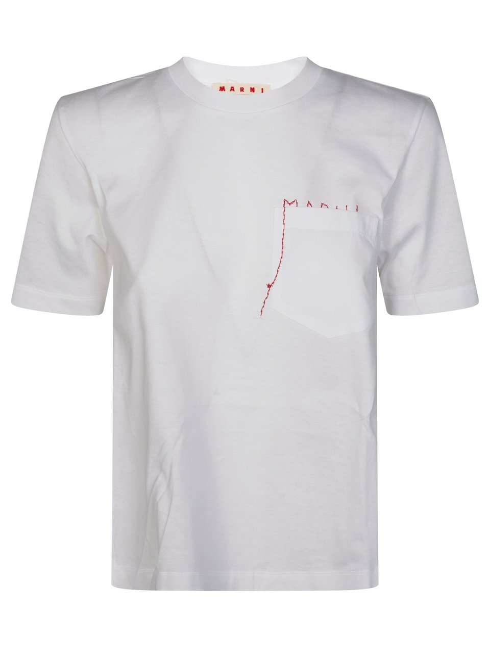 Marni Poplin Chest Pocket Boxy T-Shirt Wit
