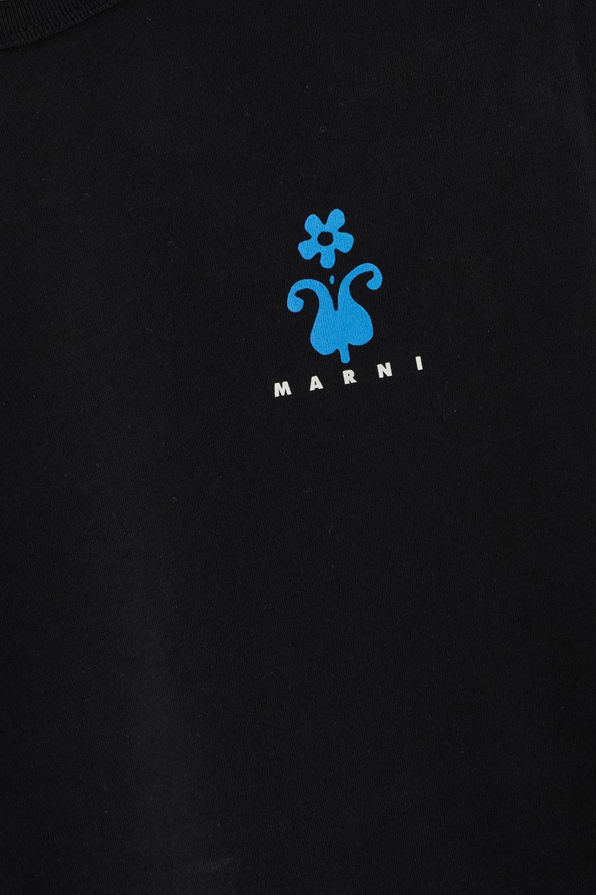 Marni Black cotton t-shirt Zwart