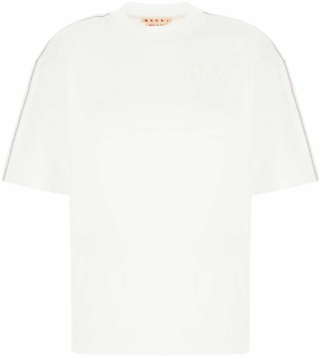 Marni Marni White cotton oversize t-shirt Wit