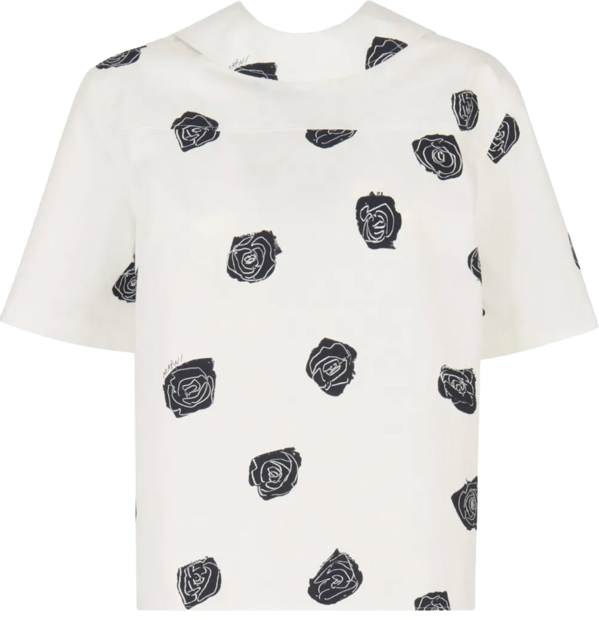 Marni Floral Top White Wit