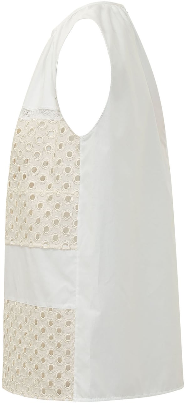 Marni Top Senza Maniche con Inserti Ricamati Wit