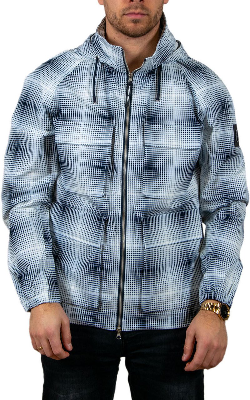 Marshall Artist Marshall Artist Shadow Check M-65 Jacket Blauw