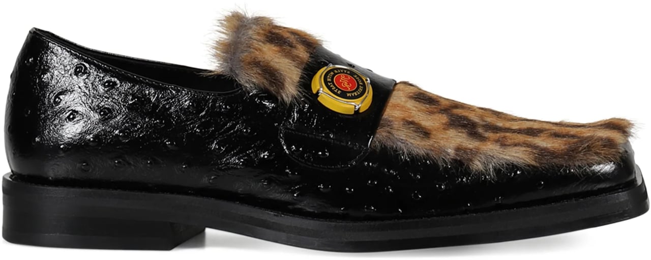 Martine Rose CHAMPAGNE CAP SQUARE TOE LOAFER BLACK Zwart