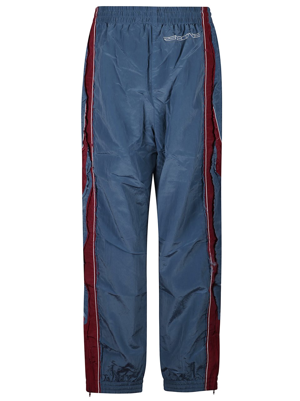 Martine Rose Layered Design Casual Pants With Bold Stripes Blauw