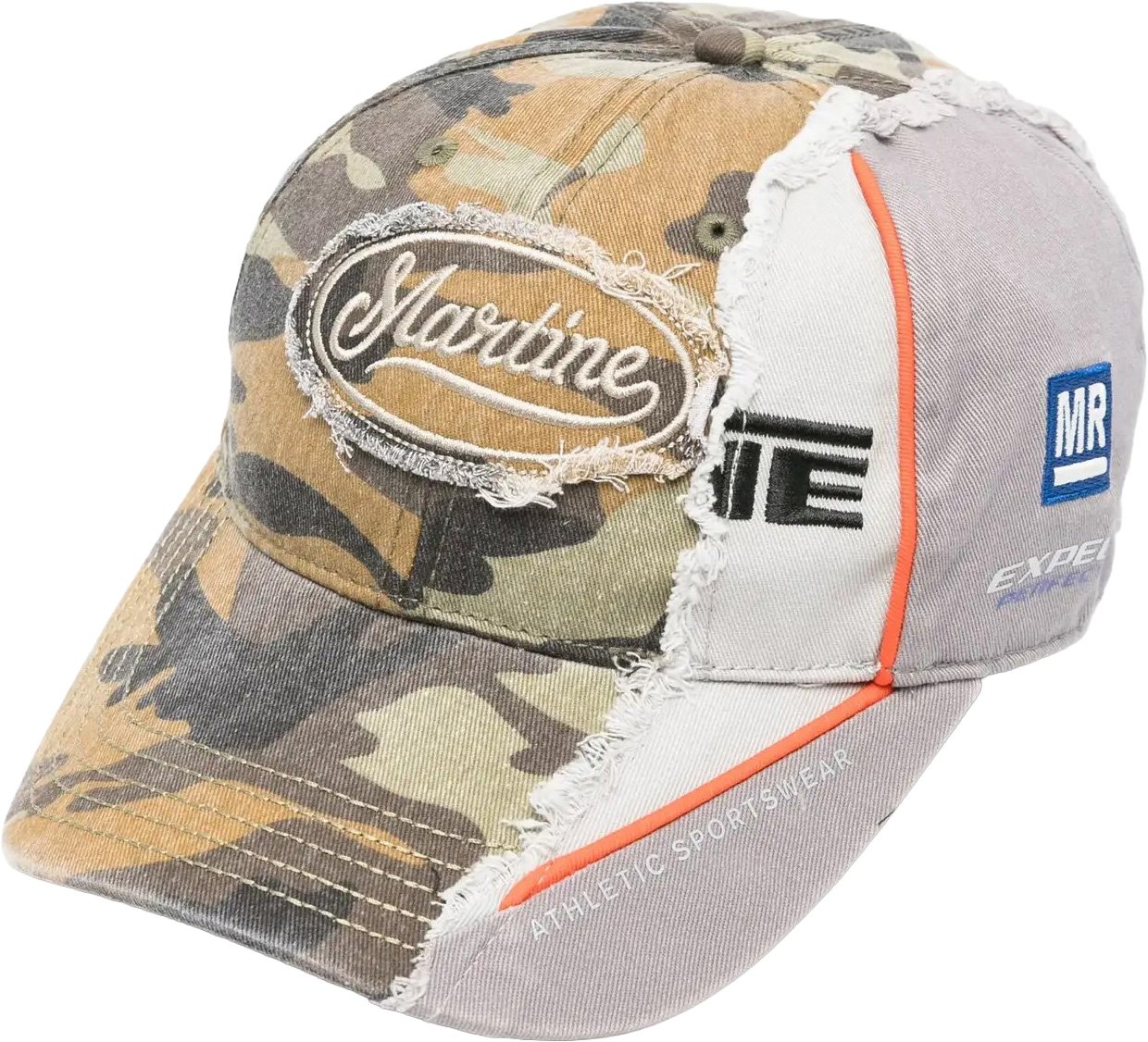 Martine Rose Collage Cap Green Camo Groen