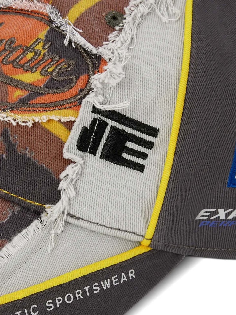 Martine Rose Collage Cap Orange Camo Grey Grijs