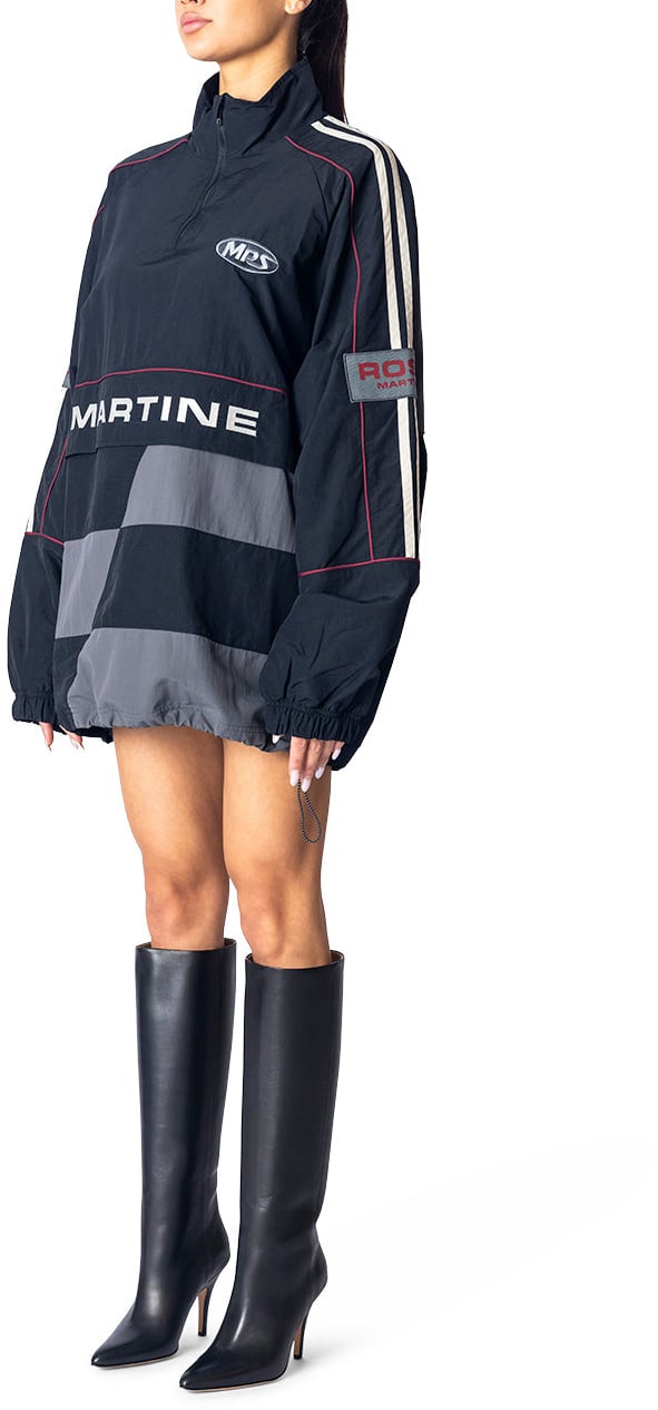 Martine Rose HOCKEY PULLOVER BLACK / GREY Zwart