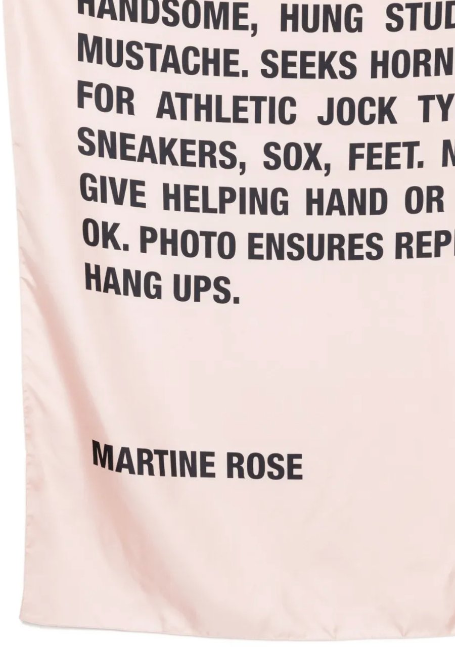 Martine Rose Classified Scarf Pale Pink Roze