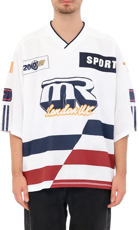 Martine Rose OVERSIZED HOCKEY TOP WHITE Wit