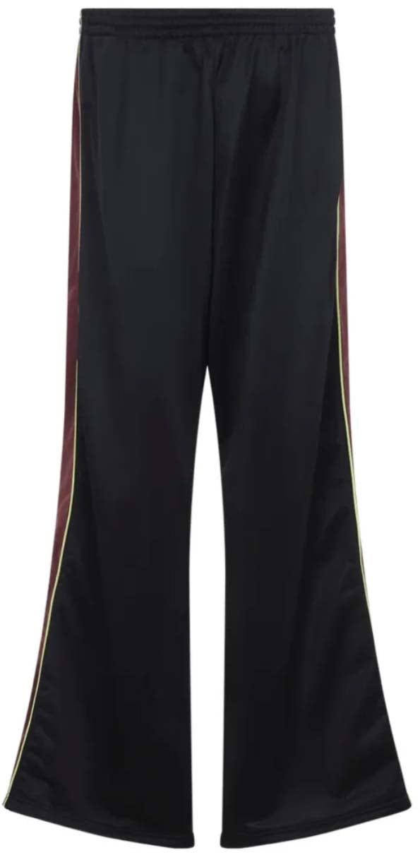 Martine Rose Wide Leg Trackpant Black Burgundy Zwart