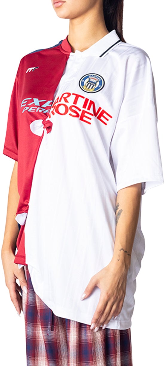 Martine Rose COLLAGE FOOTBALL TOP WHITE Wit