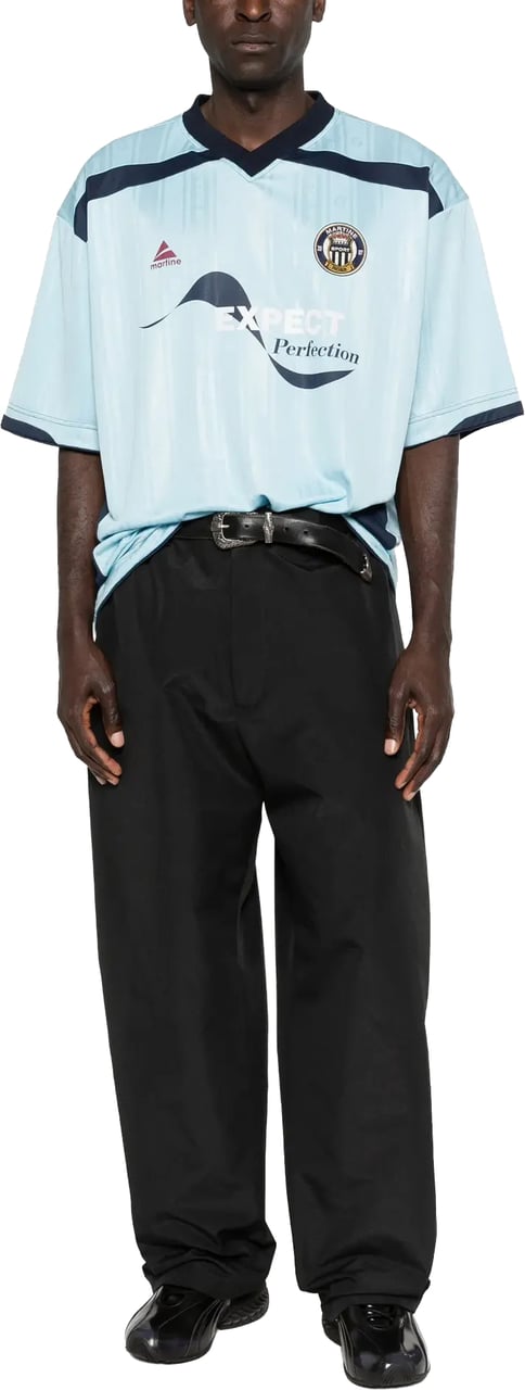 Martine Rose Football Top Blue Light Blauw