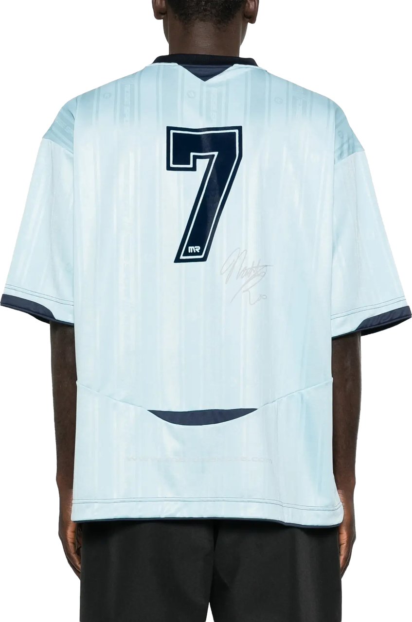 Martine Rose Football Top Blue Light Blauw