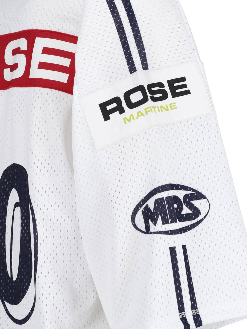 Martine Rose White Relaxed Fit Graphic Sports Jersey Wit
